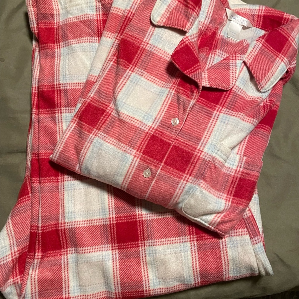 Adonna Red and White Checkered Sleepwear